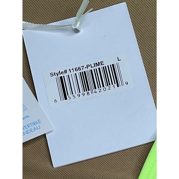 Betty Jade Highlighter Green Livi Bikini Top and Lana Bottom set L - Picture 4 of 5